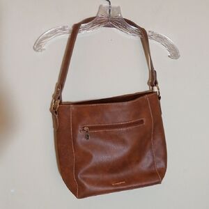 Montana West Brown Shoulder Bag with Front Zip Pocket